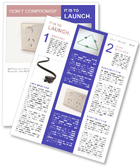 Australian Electrical Outlet On A White Background Newsletter Template