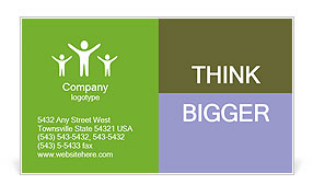 Young Male Observing The Stars With A Telescope. Business Card Template