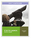 Young Male Observing The Stars With A Telescope. Word Template