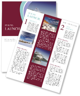 Alaskan Cruise Ship Docked At Port Newsletter Template