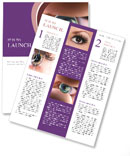 Macro Shot Of Small Gel Marble Reflecting Woman's Eye Newsletter Template