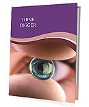 Macro Shot Of Small Gel Marble Reflecting Woman's Eye Presentation Folder