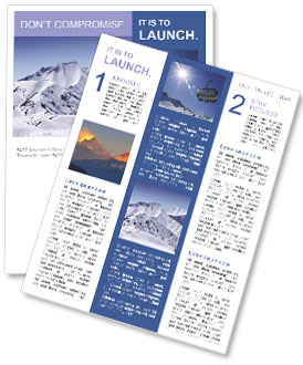 Beautiful Mountain Peaks Covered In Snow: A Breathtaking View Newsletter Template