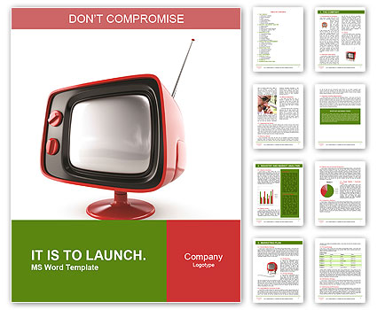 Increase Your Portfolio With A Chic Vintage Television Design. Word Template