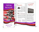 Construction Tubes: Red Curvilinear Design For Durability And Style. Brochure Template