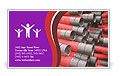 Construction Tubes: Red Curvilinear Design For Durability And Style. Business Card Template