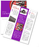 Construction Tubes: Red Curvilinear Design For Durability And Style. Newsletter Template