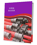 Construction Tubes: Red Curvilinear Design For Durability And Style. Presentation Folder