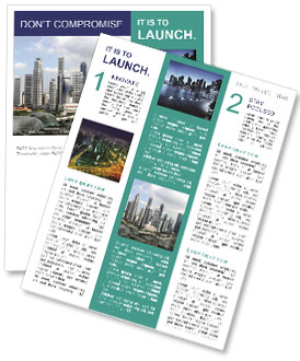Singapore's Central Business District (Cbd) Skyline - Landmark Of Singapore's Business Hub Newsletter Template