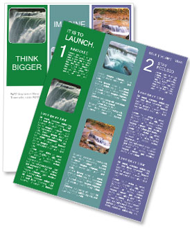 Captivating View Of Niagara Falls Up Close Newsletter Template