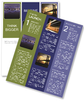 Nighttime View Of The Stunning Blue Bridge Newsletter Template