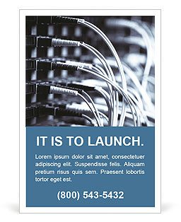 Datacenter Network Cables: An Impressive Display Of Connectivity Ad Template