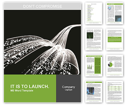 Optical Wire Transmission Of Binary Code Data Word Template