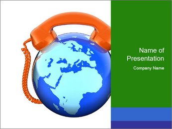Global Reach: Connecting With Phones Across The World PowerPoint Template