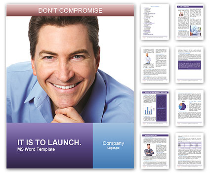 A man smiling with his chin resting on his hand Word Template