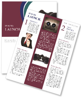 White Background With Black Binoculars: A Stunning Visual Contrast Newsletter Template