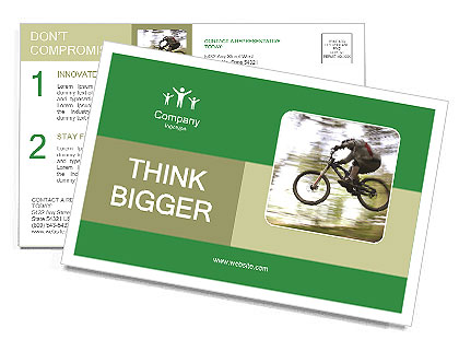 Exploring The Great Outdoors: Mountain Biking Adventures Postcard Template