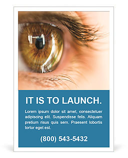 Stunning Close-Up Photography Of A Brown Eye In Macro Detail Ad Template
