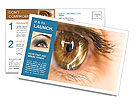 Stunning Close-Up Photography Of A Brown Eye In Macro Detail Postcard Template