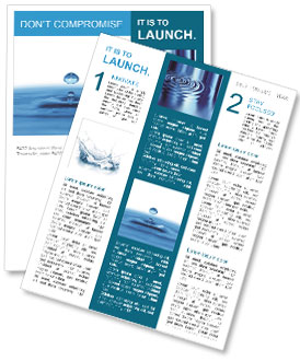 Captivating Background Of Abstract Water Drops: A Visual Delight Newsletter Template