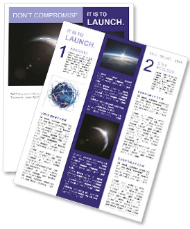 Spectacular Space Sunrise Of Planet Earth Newsletter Template