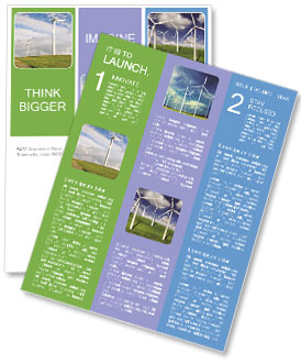 A green field with windmills in the background Newsletter Template