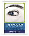 Beautiful Woman With Blue Eyes In Close-Up Shot Ad Template