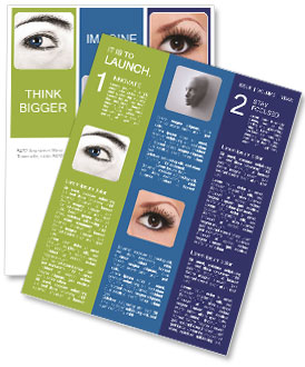 Beautiful Woman With Blue Eyes In Close-Up Shot Newsletter Template