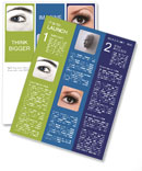 Beautiful Woman With Blue Eyes In Close-Up Shot Newsletter Template