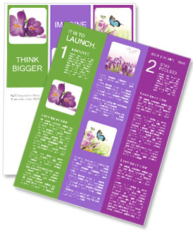 Isolated Crocus On White Background: A Stunning Floral Display Newsletter Template