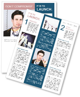 Businessman Sketching On Graph To Enhance Presentation Newsletter Template