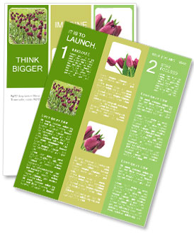 Garden Blooms: Stunning Magenta Tulips Newsletter Template