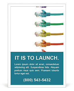 Colorful Lan Cable: Enhancing Networking Solutions Ad Template