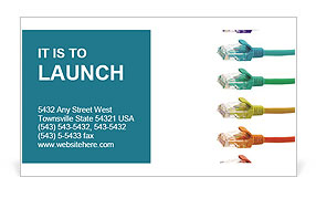 Colorful Lan Cable: Enhancing Networking Solutions Business Card Template
