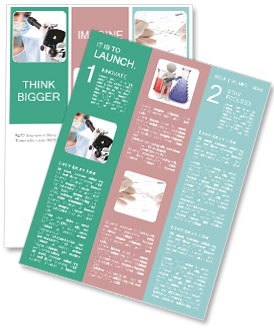 Medical Student Examining Specimens Through A Microscope In A Laboratory Portrait Newsletter Template