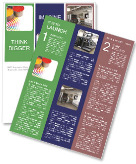 Cyan, Magenta, And Yellow Inks For Printing Press Newsletter Template