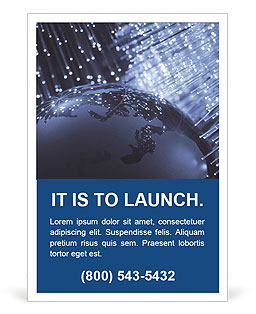 Bright Fiber Optic Background With Numerous Light Spots Ad Template