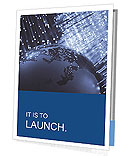 Bright Fiber Optic Background With Numerous Light Spots Presentation Folder