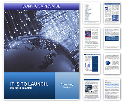 Bright Fiber Optic Background With Numerous Light Spots Word Template