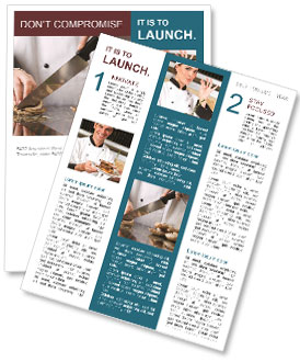 Black And White Uniformed Chef Skillfully Slicing Brown Mushrooms Newsletter Template