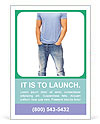 A man in a blue shirt is standing with his hands in his pockets Ad Template