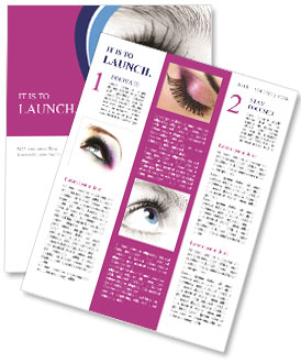 High Key Close-Up Of A Woman's Blue Eyes Newsletter Template