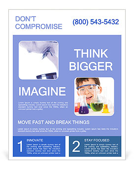 Microscope Observation By A Boy Flyer Template