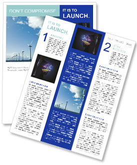 Horizontal Row Of Windmills Newsletter Template