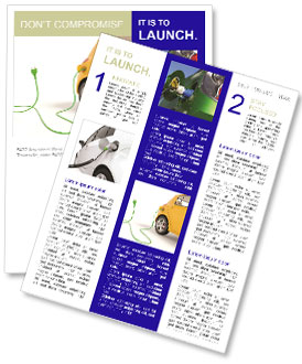 Electric Yellow Car Contrasting White Background Newsletter Template