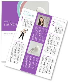 Girl Using Laptop For Online Shopping While Sitting On A Chair Newsletter Template