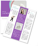 Girl Using Laptop For Online Shopping While Sitting On A Chair Newsletter Template