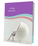 Girl Using Laptop For Online Shopping While Sitting On A Chair Presentation Folder