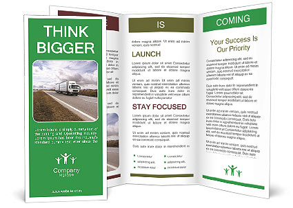 On-Road Freight Trucking: A Common Sight Brochure Template
