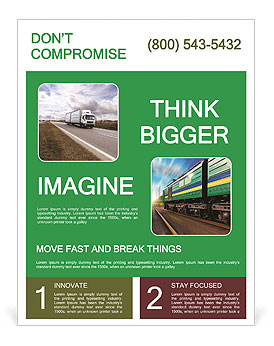 On-Road Freight Trucking: A Common Sight Flyer Template